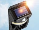 Lampe solaire LED anti-moustiques grille électrique UV capteur de mouvement lumière murale étanche noire pour usage extérieur 3