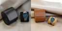 Étui de voyage pour montres 8 × 7 × 10 cm Étui à rouleau pour montres avec coussin intérieur organisateur de montres pour rangement et voyage 2