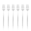 Tenedores de mesa 6 uds 20,8 cm de acero inoxidable tenedor moderno plateado o dorado para cena set de cubiertos menaje 2