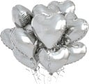 10 st Glänsande ballonger i hjärtform 45,7 cm dekorativa festballonger metallisk effekt för fester och bröllopsdekoration 9