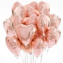 10 st Glänsande ballonger i hjärtform 45,7 cm dekorativa festballonger metallisk effekt för fester och bröllopsdekoration 10