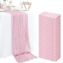 Tischdecke im rustikalen Landhausstil 90 × 180 cm Leinendekorative Tischdecke für Hochzeit, Geburtstag, Junggesellenabschied 6