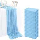 Tischdecke im rustikalen Landhausstil 90 × 180 cm Leinendekorative Tischdecke für Hochzeit, Geburtstag, Junggesellenabschied 9