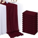 Tischdecke im rustikalen Landhausstil 90 × 180 cm Leinendekorative Tischdecke für Hochzeit, Geburtstag, Junggesellenabschied 11