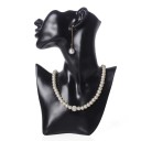 Ställ för halsband busta för smycken 29 × 19 × 10 cm plastställ för visning av kedjor och hängsmycken figur för smycken 2