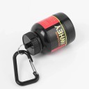 Mini bärbar behållare för proteinpulver 100 ml med karbinhake 7,5 × 5 cm resebehållare för pulveriserade kosttillskott och tabletter svart 4