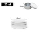 Kosmetická plnitelná dóza 5 ks 20 ml Hliníková hladká šroubovací nádobka stříbrná 46 × 20 mm Obal na krém balzám mast kosmetiku 2