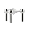 Metallljusstake med molekylär struktur 10 × 6 cm Skandinavisk dekorativ ljushållare Modern metallljusstake för heminredning 3