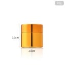 Boîte cosmétique vide avec couvercle compacte ronde 10 g 3,5 cm récipient doré pour le stockage et le transport de cosmétiques 2
