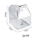 Mjölkglas 250 ml av klart glas dekorativt glas i form av mjölkkartong höjd 10 cm mått 7 × 7 cm för drycker 2
