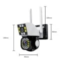Caméra de sécurité WiFi sans fil 1080P objectif 2 MP 3,6 mm caméra extérieure étanche noir et blanc pour la surveillance de la maison et du terrain 5