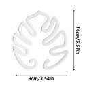 Stöd för växter i form av monstera blad 14 × 9 cm, transparent stöd för stjälkar till inomhus- och klätterväxter 5