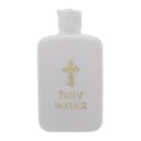 Plastová lahvička Holy Water motiv 100 ml plast bílá uzávěr s víčkem pro uchování tekutin a svěcené vody 1
