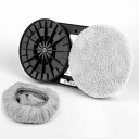 12.5 cm Grey Washable Mop Pads for HUTT DDC5 DDC55 Window Cleaning Robot Replacement Cloths 6