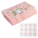 12 buc Rucsaci din hârtie roz cu motiv de unicorni 12 x 8 x 22 cm Sacii de cadouri Kraft pentru petreceri mâncare prăjituri bomboane aniversări pentru copii 7
