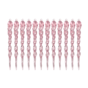 12 Crystal Icicles 13 x 1 cm Hanging Ice Pendants Christmas Tree Decorations Winter Party Decorations 6