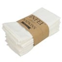 12 ks Látkové obrúsky na prostíranie 40 x 40 cm 80% bavlna a ľan 20% polyester Jednofarebné dekoratívne obrúsky 15