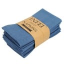 12 ks Látkové obrúsky na prostíranie 40 x 40 cm 80% bavlna a ľan 20% polyester Jednofarebné dekoratívne obrúsky 5