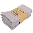 12 ks Látkové obrúsky na prostíranie 40 x 40 cm 80% bavlna a ľan 20% polyester Jednofarebné dekoratívne obrúsky 7