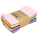 12 ks Látkové obrúsky na prostíranie 40 x 40 cm 80% bavlna a ľan 20% polyester Jednofarebné dekoratívne obrúsky 20