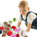 12 pcs Œufs de jeu avec des dinosaures 4,5 x 6 cm Jouet éducatif pour le tri Développement de la motricité et de la coordination main-œil Boîte 9