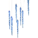 12 pezzi di stalattiti in cristallo 13 x 1 cm Pendente di ghiaccio decorativo Decorazioni natalizie per albero di Natale Decorazioni invernali per feste 7