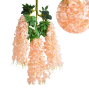 12 st Um künstlig wisteria 110 cm Hängande dekorativ blommor Künstlig glycin hängande blomster girland dekoration för bröllop trädgård 10