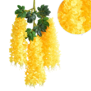 12 st Um künstlig wisteria 110 cm Hängande dekorativ blommor Künstlig glycin hängande blomster girland dekoration för bröllop trädgård 7
