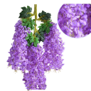 12 st Um künstlig wisteria 110 cm Hängande dekorativ blommor Künstlig glycin hängande blomster girland dekoration för bröllop trädgård 11