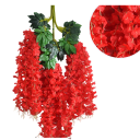 12 st Um künstlig wisteria 110 cm Hängande dekorativ blommor Künstlig glycin hängande blomster girland dekoration för bröllop trädgård 4