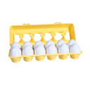 12 Stück sensorische Sortier-Eier 4,5 x 5 cm Obst und Gemüse im Kasten Bildungsspielzeug für Kinder Formen erkennen Motorik und Koordination 3+ 2