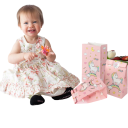 12 stuks Roze papieren zakjes 12 x 8 x 22 cm met een eenhoornmotief Kraft cadeauzakjes voor feestjes, voedsel, koekjes, snoepjes, kinderfeestje 2