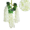 12 sztuk Sztuczna wisteria 110 cm Zwisająca dekoracyjna kwiat sztuczna glicynia girlanda kwiatowa dekoracja na ślub ogród wnętrze 3