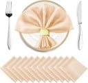 12 unidades de Guardanapos de Cetim 30 x 30 cm Material Brilhante e Delicado Guardanapos de Tecido Elegantes para Casamentos, Festas 13