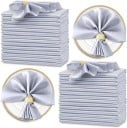12 unidades de Guardanapos de Cetim 30 x 30 cm Material Brilhante e Delicado Guardanapos de Tecido Elegantes para Casamentos, Festas 9