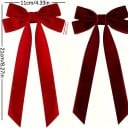 12 unidades de Lazos Navideños 21 x 11 cm Adornos Textiles para el Árbol y Decoraciones Lazos de Tela Festivos para la Decoración del Interior 2