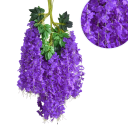 12 unidades de Wisteria artificial 110 cm Flor decorativa colgante Glicinia artificial guirnalda floral decoración para boda jardín interior 8