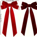 12 unidades Laços de Natal 21 x 11 cm Enfeites têxteis para árvore e decoração Laços de tecido festivos para decoração de interiores 2