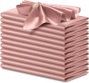 12 unidades Servilletas de Satén 30 x 30 cm Material Brillante y Suave Servilletas de Tela Elegantes para Bodas Celebraciones y Comidas 14