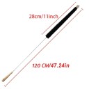 120 cm Radiator Brush with Goat Hair Bristles Flexible Cleaning Brush with Wooden Handle for Flat Radiators and Narrow Spaces 2