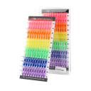 120 Stück Farbige Klebe-Wimpern 0,07 mm 14–16 mm D-Biegung 40D Cluster-Kunstwimpern 6 Farben Regenbogen professionelle Volumenwimpern 1