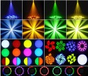 120 W-os lézerprojektor 7 szín + fehér 8 mintás LED mozgó fény alumínium ötvözet műanyag fekete pódium fény DJ bulikhoz 2