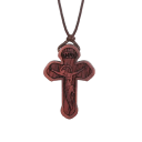 Colier ortodox din lemn cu cruce, lungime ajustabilă 30–65 cm, lemn natural, pandantiv cruce, unisex, colier pentru purtare zilnică 2