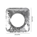 20 st skyddande fyrkanter för spis mot smuts 23×23 cm aluminiumfolie silver för skydd av gasolspis 2