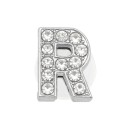 Stenprydnad för crocs bokstaven R 2,5–3 cm PVC silverdekoration för personlig anpassning av skor och att framhäva stilen 1