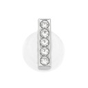 Stenprydnad för crocs bokstav I 2,5–3 cm PVC silverdekoration för personifiering av skor och skapande av initialer 1