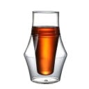 Διπλής στρώσης γυάλινη κούπα espresso 250 ml διαφανές γυαλί με διπλό τοίχωμα για σερβίρισμα espresso και μεγαλύτερων καφέδων 1