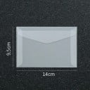 Sada 50 ks průhledných obálek 14 x 9,5 cm poloprůhledný papír samolepicí klopa obálky na přání pozvánky 2