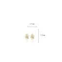 Orecchini a bottone con pietra dall'aspetto di opale 2,2 × 1,7 cm, decorazione in tonalità dorata, orecchini da donna a puzeta per uso quotidiano 6