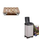 Sæt af faste hjul til møbler 5,3×3,3×2 cm, 2 stk. i sættet, metal monteringsplade, sorte hjul til nem bevægelse 7